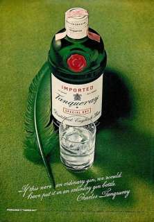 1971 Tanqueray Gin, Charles Tanqueray Quote   Print Ad  