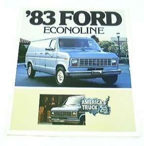  1983 83 Ford ECONOLINE Van BROCHURE E100 E150 E250 E350 