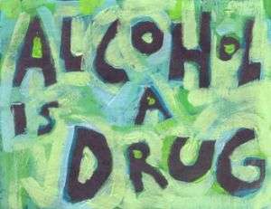 Alcohol is a drug Recovery AA NA Poster Print Themes  