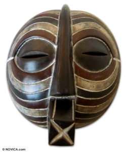 DEATH MASK~~Congolese Luba Art~~African Mask NOVICA  