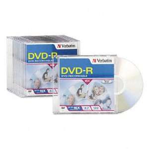  New DVD R Discs 4.7GB 16x w/Slim Jewel Cases Case Pack 2 