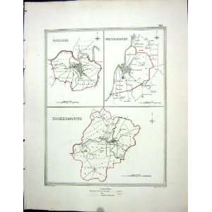   Carlisle Walker Creighton Antique Map C1850: Home & Kitchen