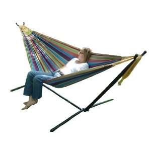  Vivere UHSDO9 Double Hammock with Space Saving Steel Stand 