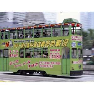Green Tram, Central, Hong Kong Island, Hong Kong, China Photographic 