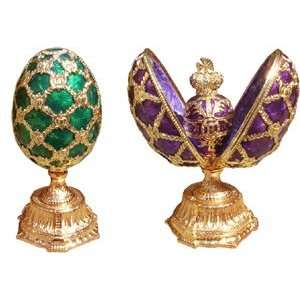 Royal Green Faberge Style Collectible Enameled Egg (6013 7)  