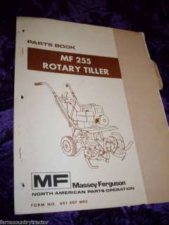 Massey Ferguson 255 Rotary Tiller Parts Manual  