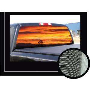   22 x 65   Rear Window Graphic   sunset truck suv view thru vinyl