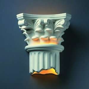   Bisque Corinthian Column Outdoor Wall Light