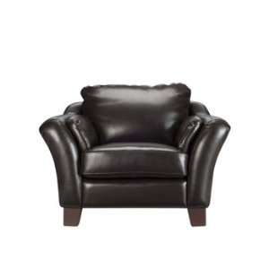  Lancaster Dark Brown Leather Chair: Home & Kitchen