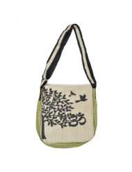 Silly Yogi Free bird hemp bag natural/green one size