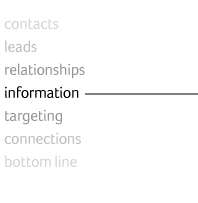 contacts, leads, relationships, information, targeting, connections 