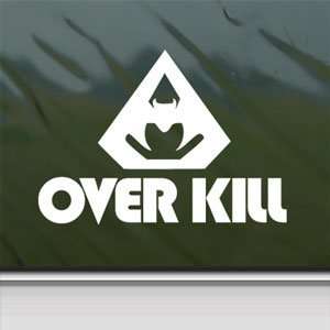  Overkill Rock Band Over Kill White Sticker Laptop Vinyl 
