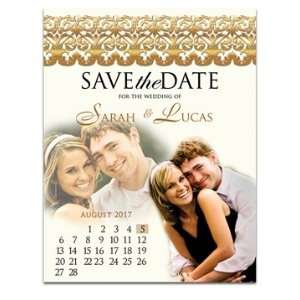  280 Save the Date Cards   Ornamental Lust in Gold Office 