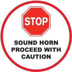 FloorSignage DuraMarker Safety Sign, Stop Sound Hore Proceed with 