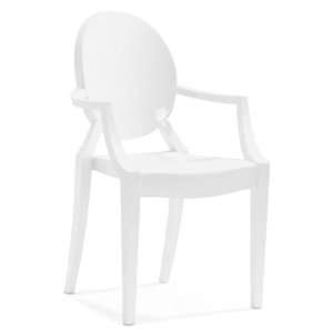  Zuo Anime Acrylic Dining Side Chair in White