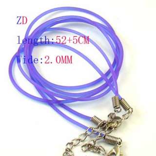  Rubber PVC Soft Chain Cord Necklace clasp Jewelry Making Purple  