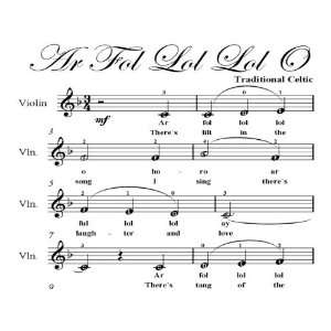  Ar Fol Lol Lol O Easy Violin Sheet Music Traditional 