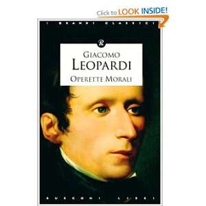  Operette morali (9788818017960) Giacomo Leopardi Books