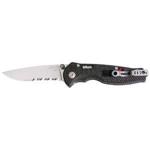  SOG Flash I Folding Knife   Partially Serrated with Satin 