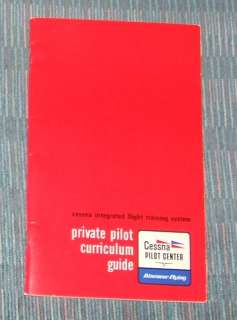 1974 Cessna Private Pilot Curriculum Guide  