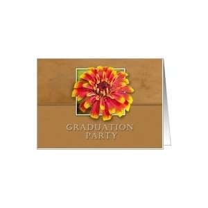   Party Invitation, Flower with Tan Background Card Toys & Games