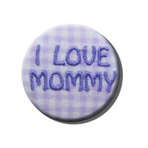  A I Love Mommy Lavender on Lavender Gingham: Baby