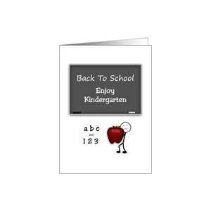  Back To School   Kindergarten abc,123 apple Card Health 