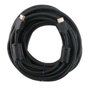    28AWG HDMI Cable with Ferrite Cores Black 50ft Electronics