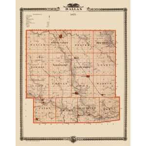  DALLAS COUNTY IOWA (IA) LANDOWNER MAP 1875 MOTP