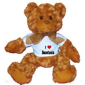  I Love/Heart Anastasia Plush Teddy Bear with BLUE T Shirt 