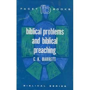    Biblical Problems and Biblical Preaching [Facet Books] Books