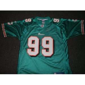  reebok offical nfl replica aque jersey #99 jason taylor 