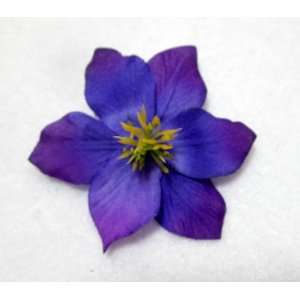  NEW Small Purple Clematis Flower Hair Clip, Limited 