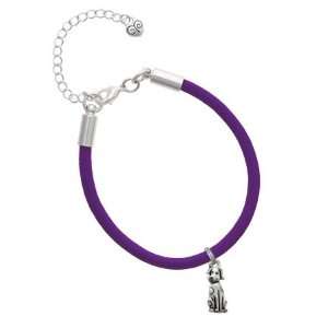 Spotted Dog Charm on a Purple Malibu Charm Bracelet