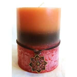 Cinnamon Spice Scented Pillar Candle