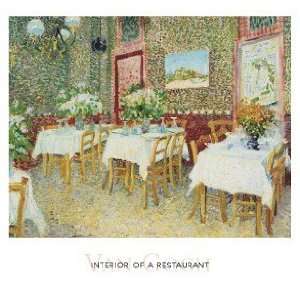  Interior of a Restaurant by Vincent van Gogh   28 x 30 