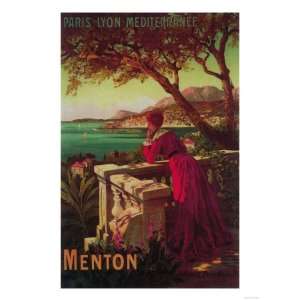  Menton, France   French Riviera Travel Poster No. 2 Giclee 