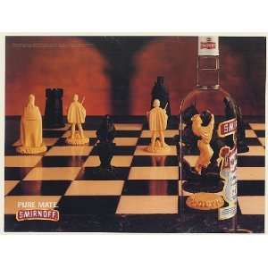   Bottle Chess Game Pieces Pure Mate Print Ad (53828)