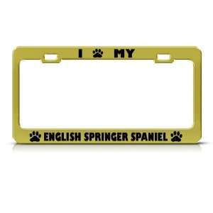  English Springer Spaniel Dog Metal license plate frame Tag 