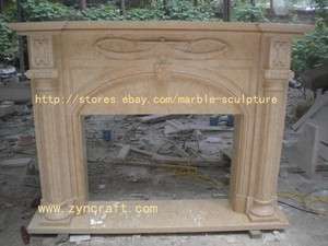   Mantel mantle surround polished nature solid Gold Vein Marble  
