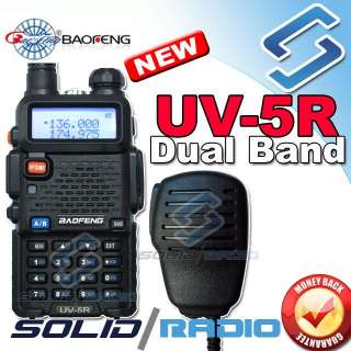 This is original BaoFeng UV 5R dual band radio with speaker hand mic 