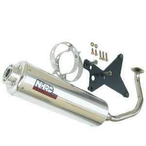  Scooter Exhaust for Kymco B&W250, Polished Aluminum 