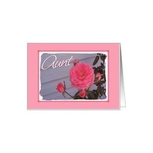  Mother`s Day For Aunt Pink Flower Floral Card: Health 
