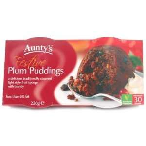 Aunt Bettys Festive Plum Pudding   2 Pack   220g  Grocery 