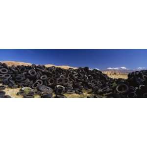  Used Tires on a Landscape, La Sal Mountains, Moab, Utah 