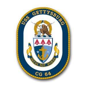  US Navy Ship USS Gettysburg CG 64 Decal Sticker 5.5 