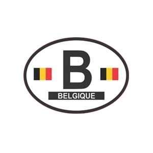  Belgium oval decal   Belgium Country of Origin Sticker 