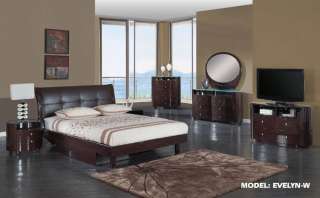 GLOBAL FURNITURE BEDROOM SET KING MODERN CONTEMPORARY WHITE 7 PIECE 