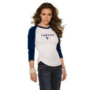  Houston Texans Womens 3/4 Sleeve Raglan Top   by Alyssa 