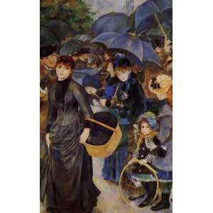 Oil Painting: Umbrellas: Pierre Auguste Renoir Hand Painted Art 